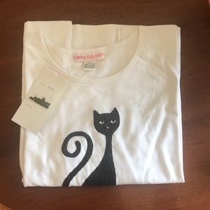 Brand new, white long sleeve T-shirt